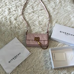 Givenchy mini quilted pink crossbody bag